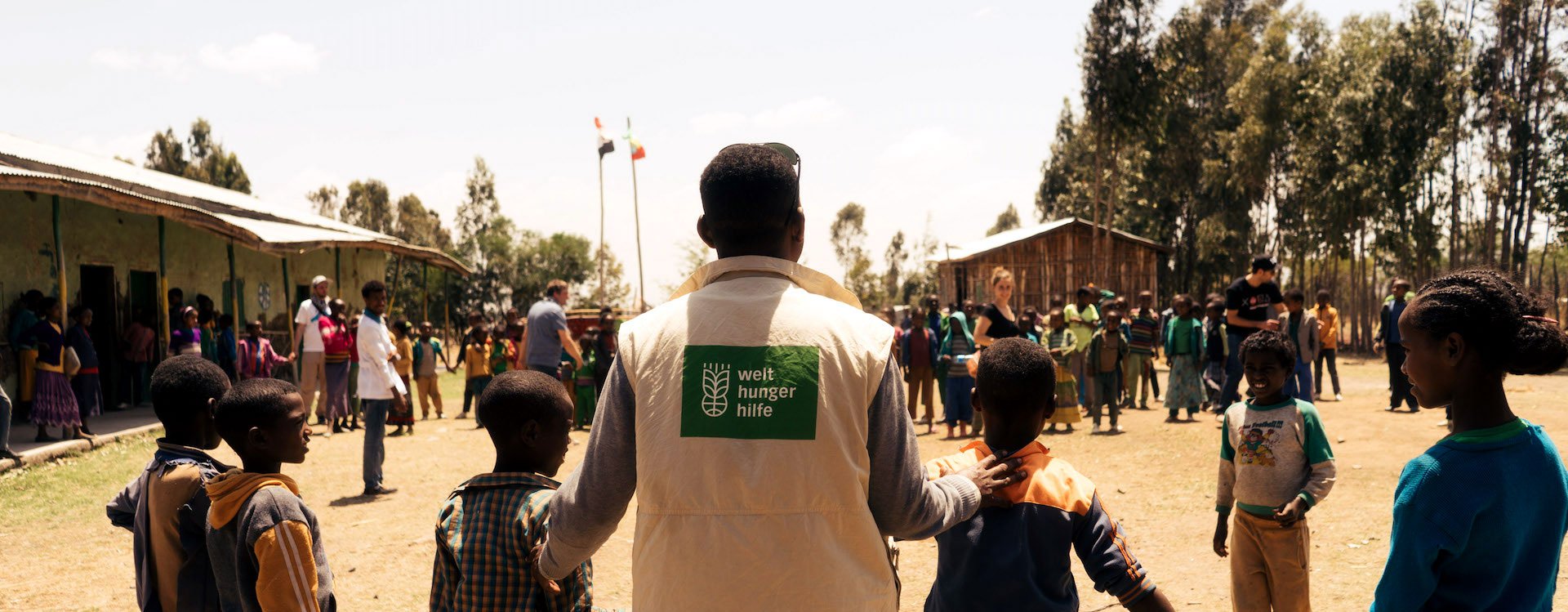 Welthungerhilfe Ethiopia staffer in a village near Sodo